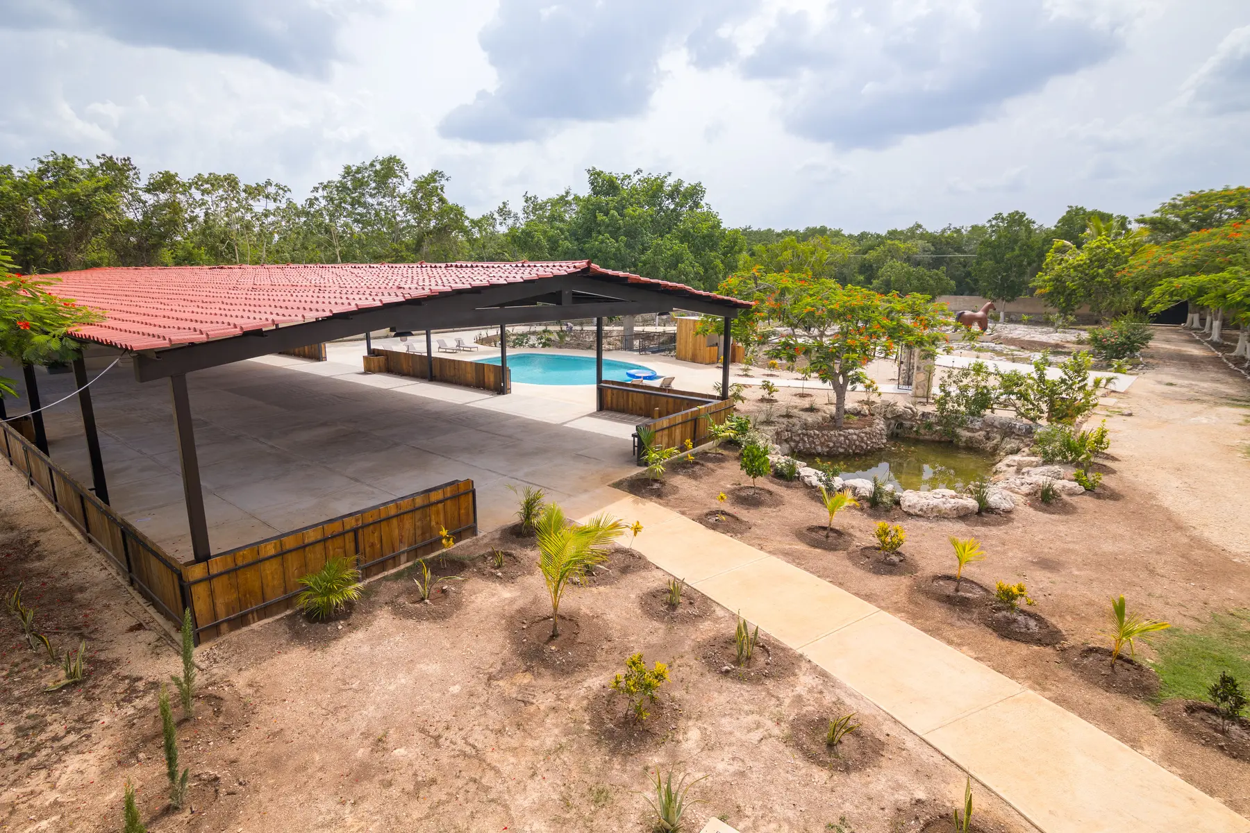 Vista panorámica del rancho